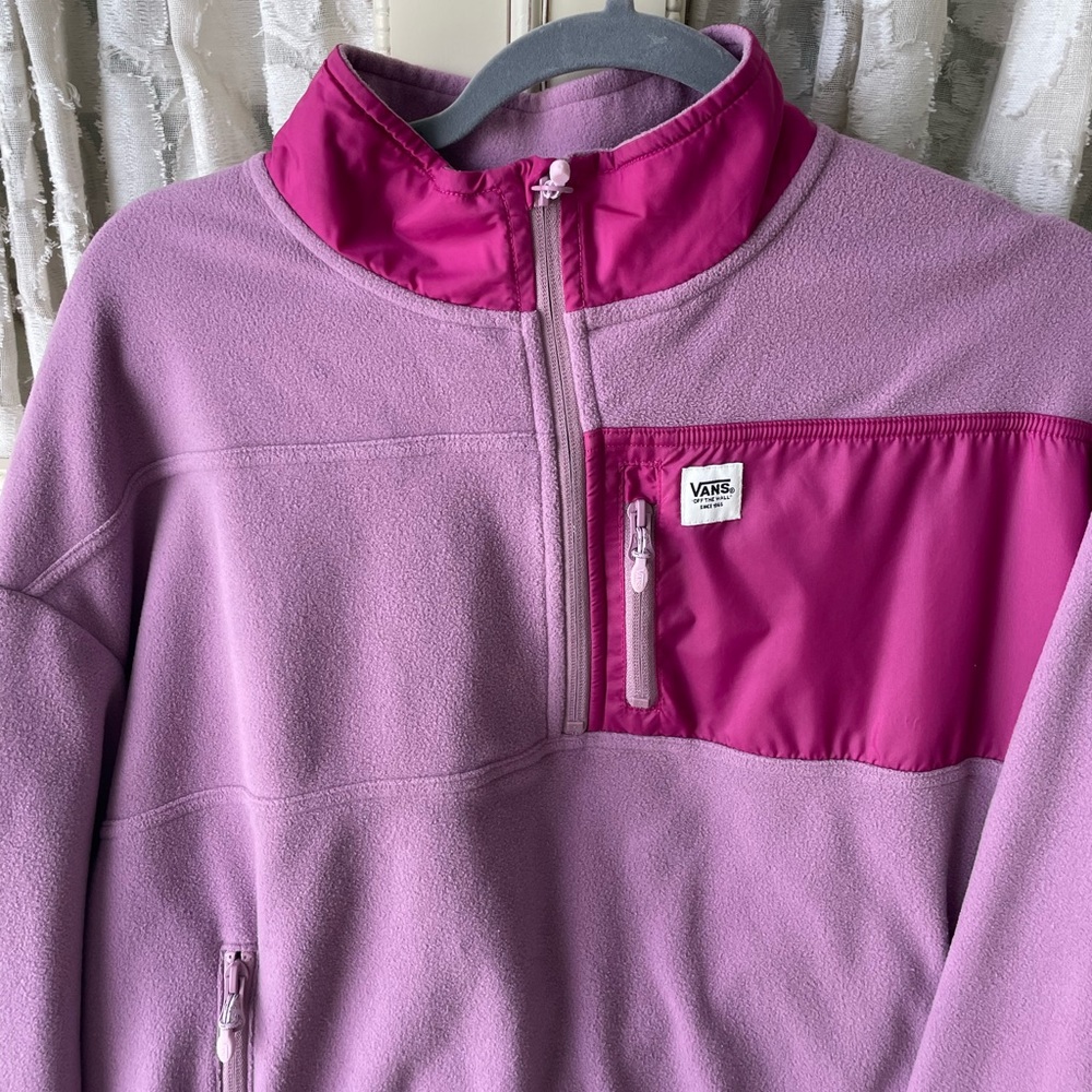 Vans Quarter Zip Jacket - Purple & Pink - Size Medium